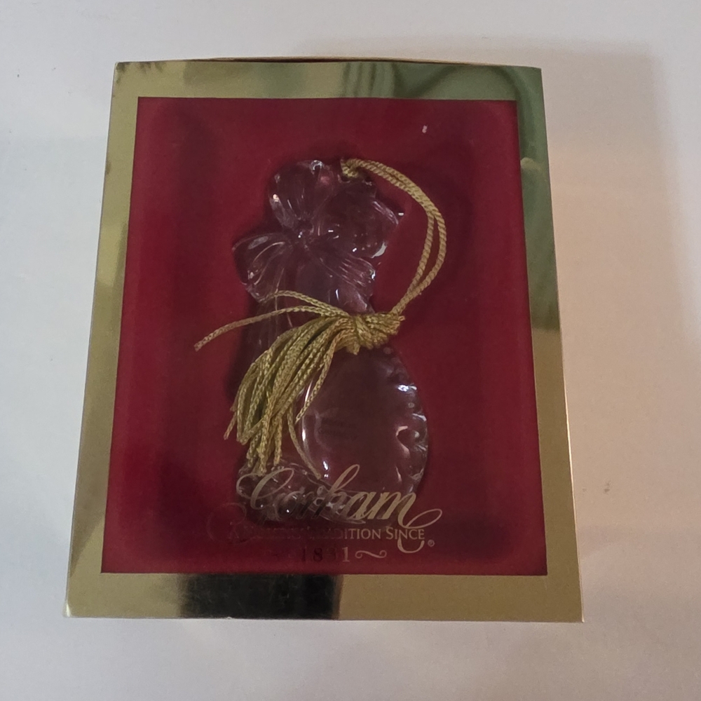 Vintage Lenox Gorham Crystal Cat Ornament